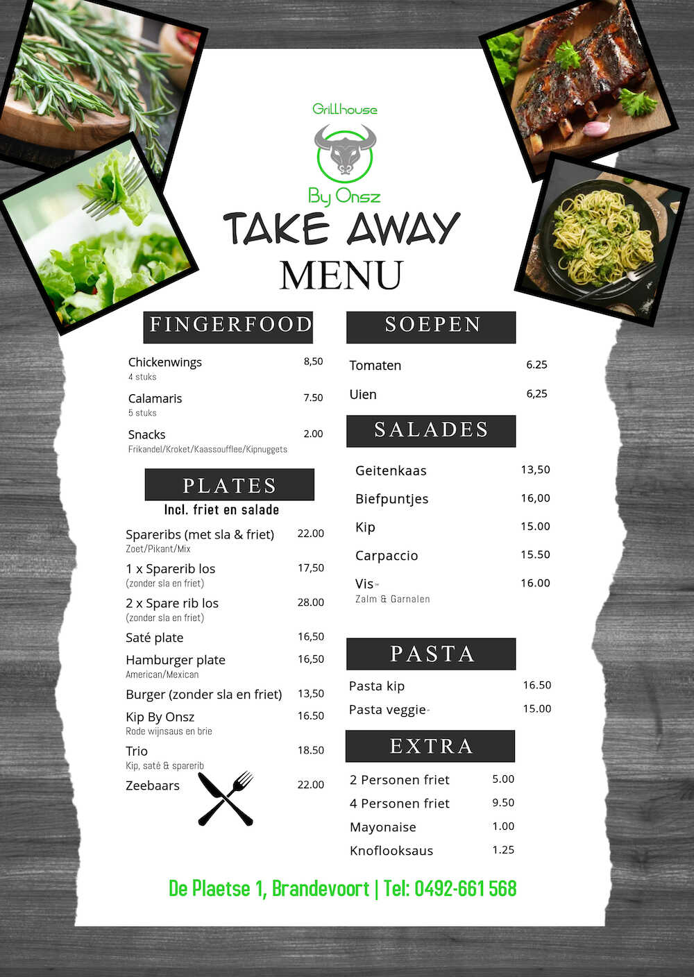 Afhaal menu by onsz 2025